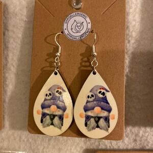 Handmade Halloween Gnome Hypoallergenic Dangle Earrings